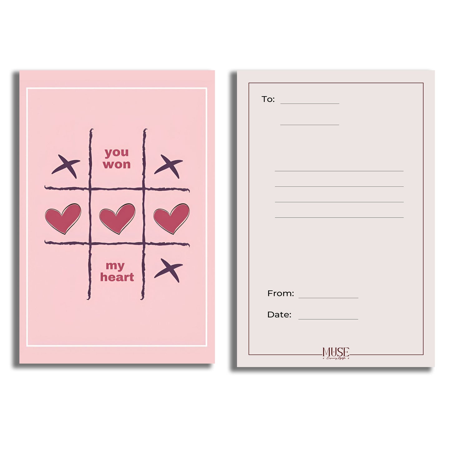 Tic-Tac-Toe of Love Postcard