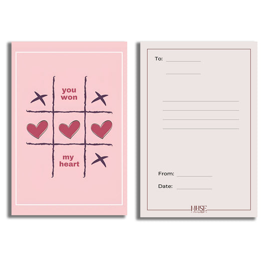 Tic-Tac-Toe of Love Postcard