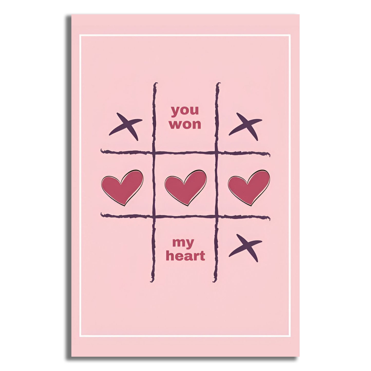 Tic-Tac-Toe of Love Postcard